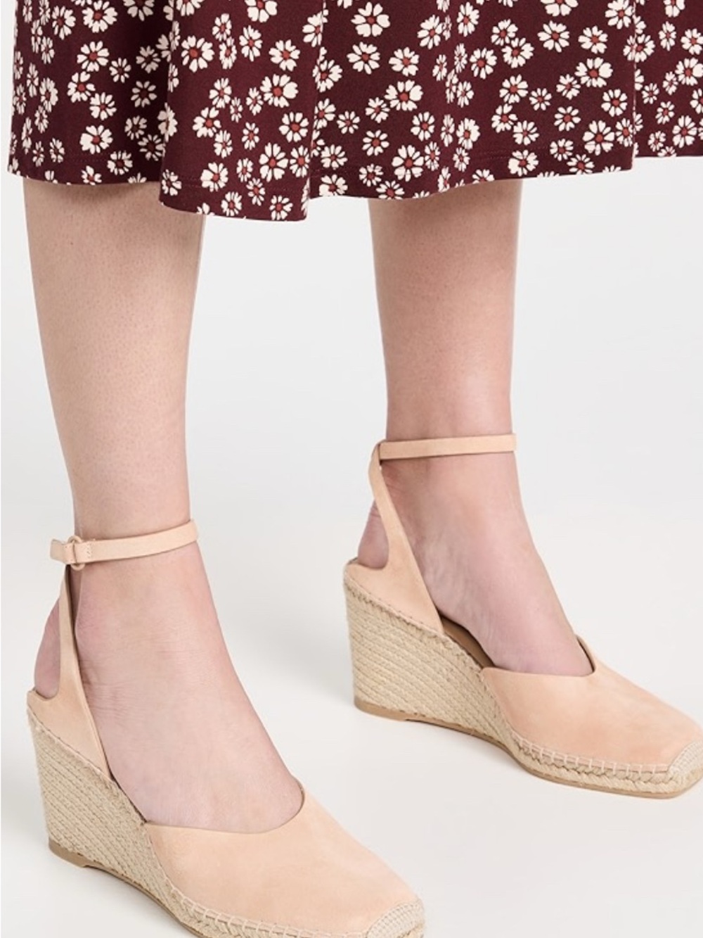 Vince Cecilia Blonde Ankle-Strap Espadrille Wedge size 9